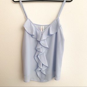 Light Blue Ruffle Camisole